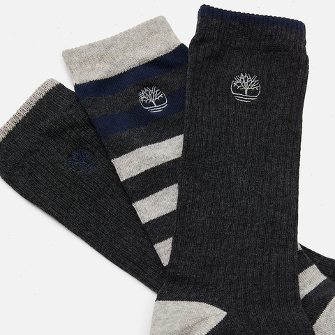 Men's Timberland® 3-Pack Craftsbury Striped Crew Sock
