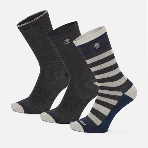 Men's Timberland® 3-Pack Craftsbury Striped Crew Sock