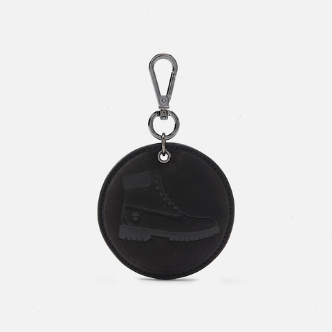 Round 2-Sided Leather Key Ring